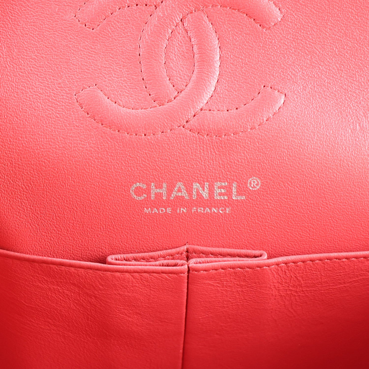 Caviar Chevron Quilted Small Double Flap Dark Pink