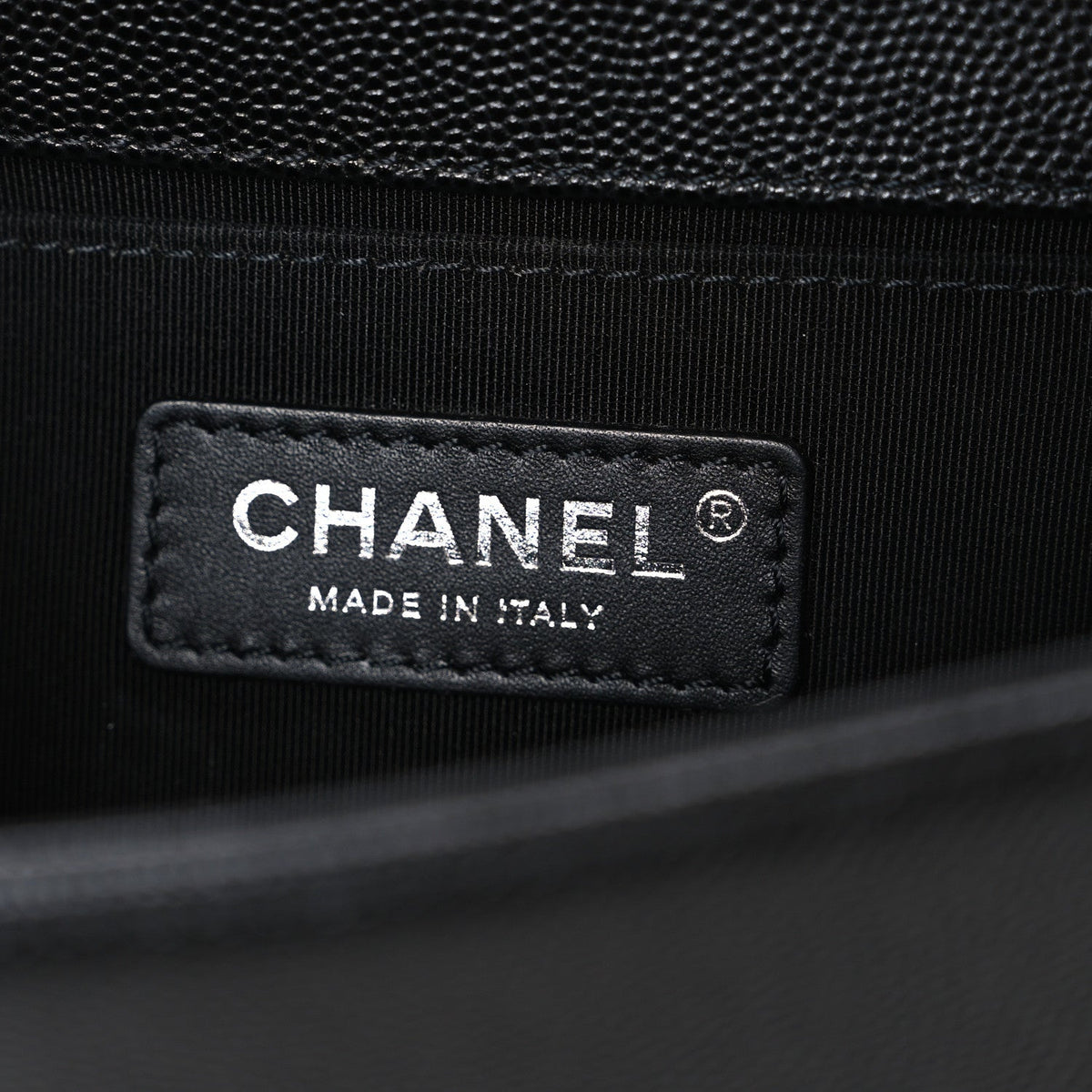 Caviar Quilted Small Boy Flap Black
