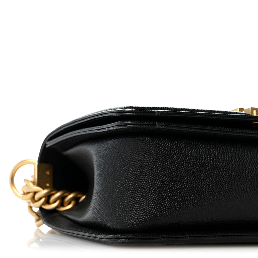 Caviar Quilted Medium Boy Flap Black