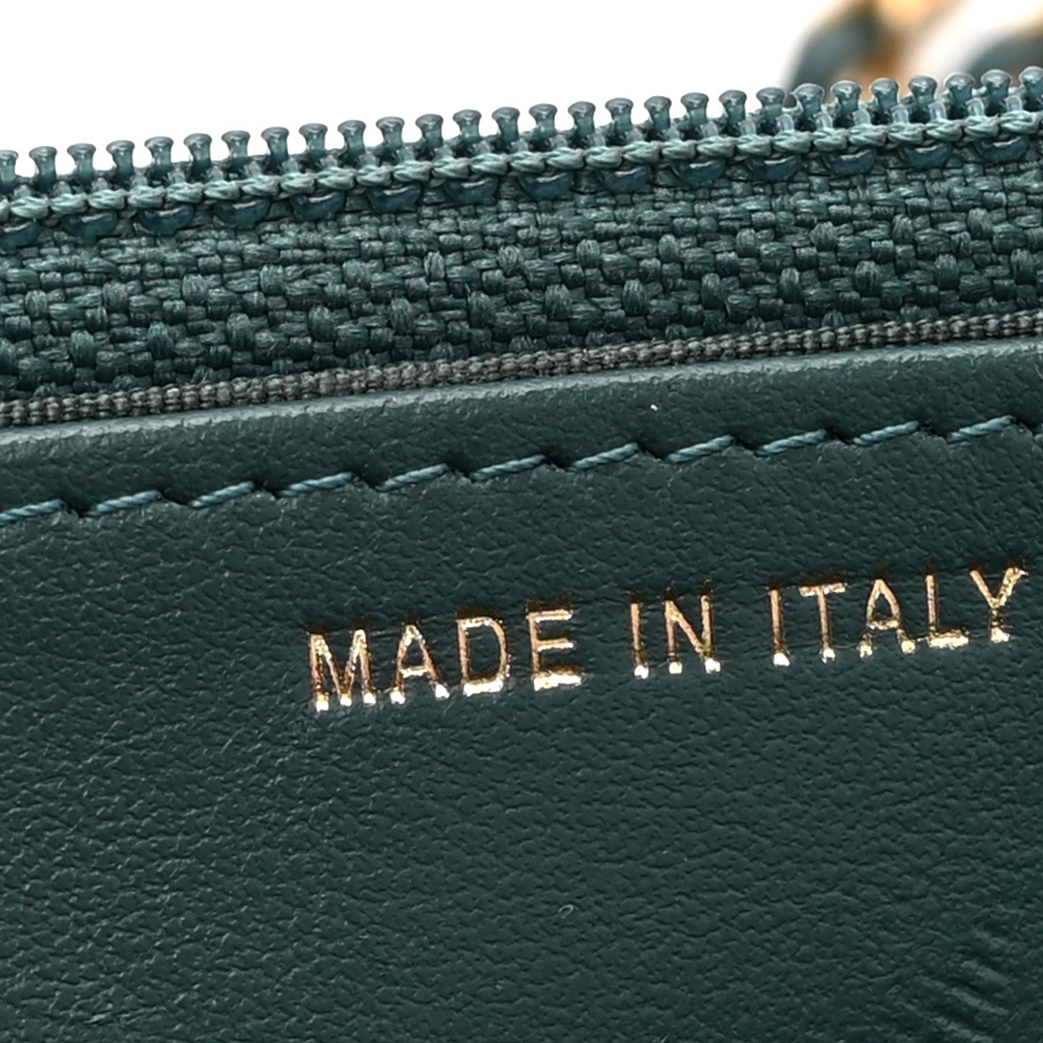 Calfskin Quilted Perfect FIt Wallet On Chain WOC Green