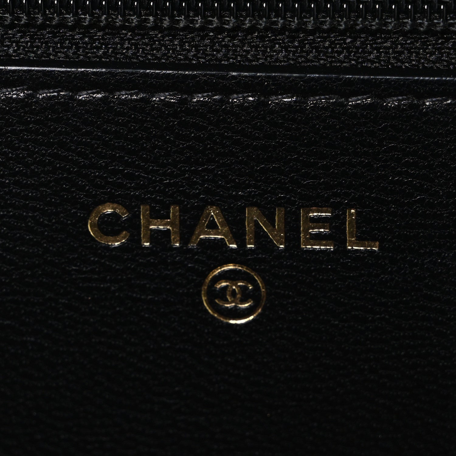 Goatskin Quilted Chanel 19 Wallet On Chain WOC Black