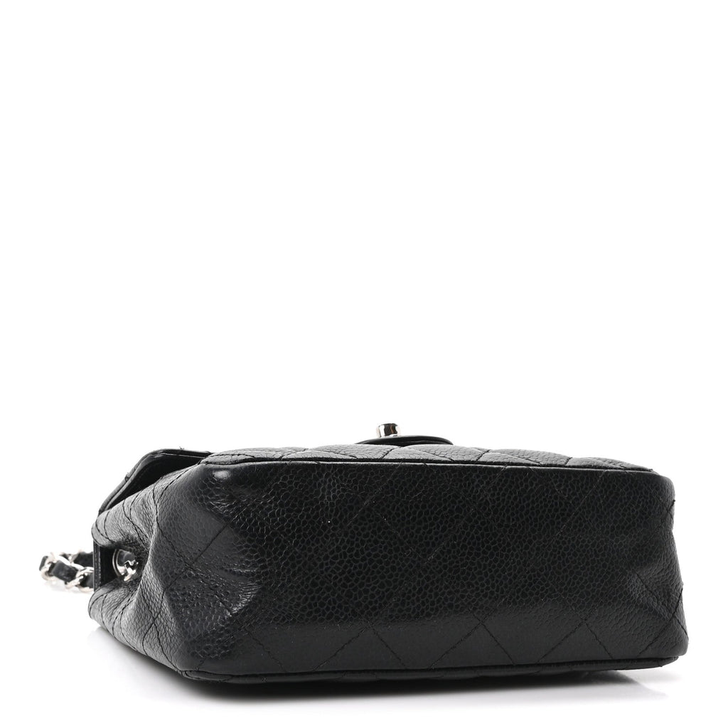 Caviar Quilted Mini Square Flap Black