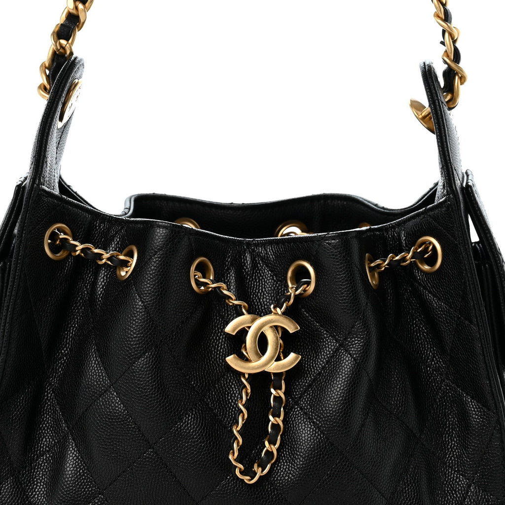 Caviar Quilted Mini Chanel 25 Handbag Black