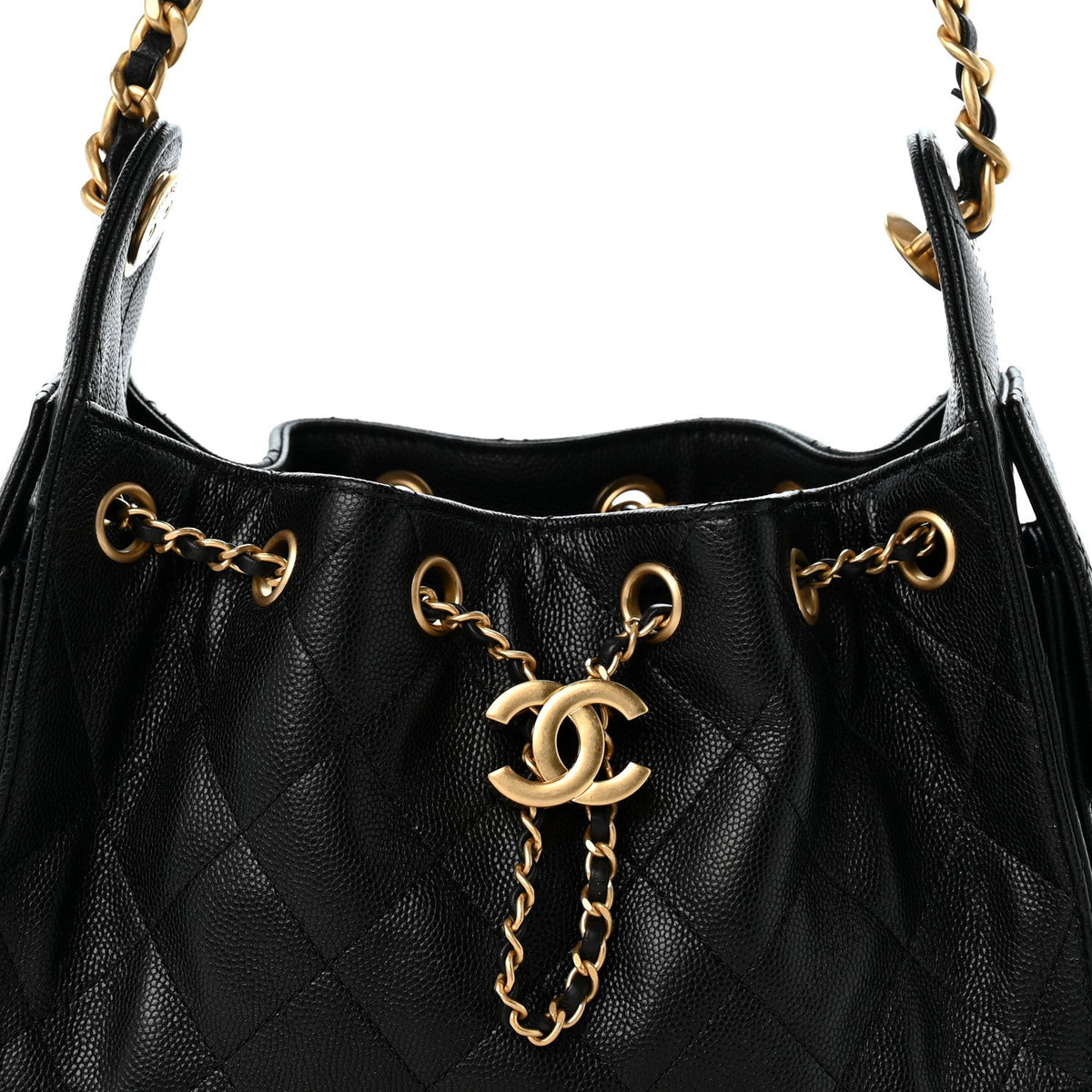 Caviar Quilted Mini Chanel 25 Handbag Black