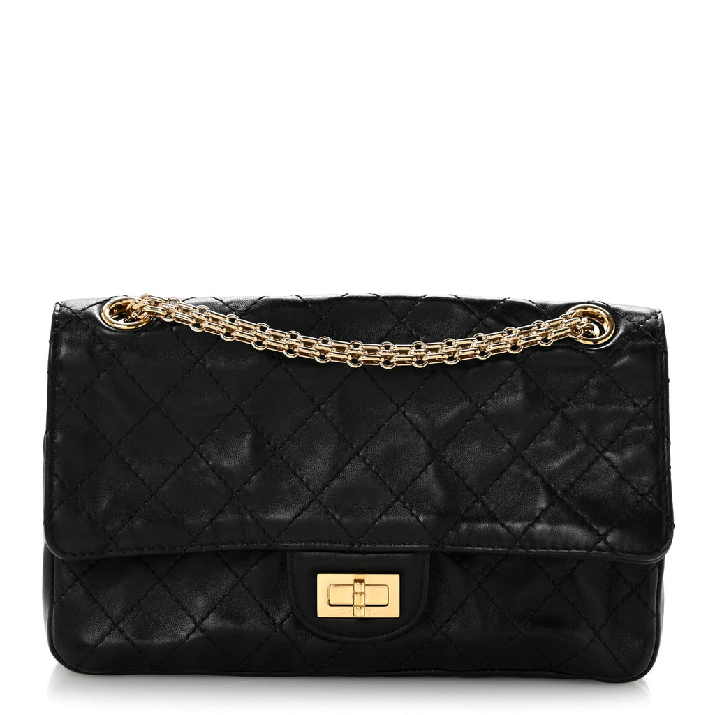 Lambskin Quilted Crush 2.55 Reissue 225 Flap Black