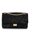 Lambskin Quilted Crush 2.55 Reissue 225 Flap Black