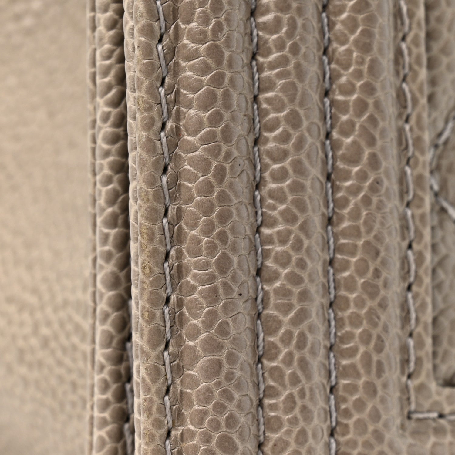 Caviar Quilted Small Boy Flap Grey