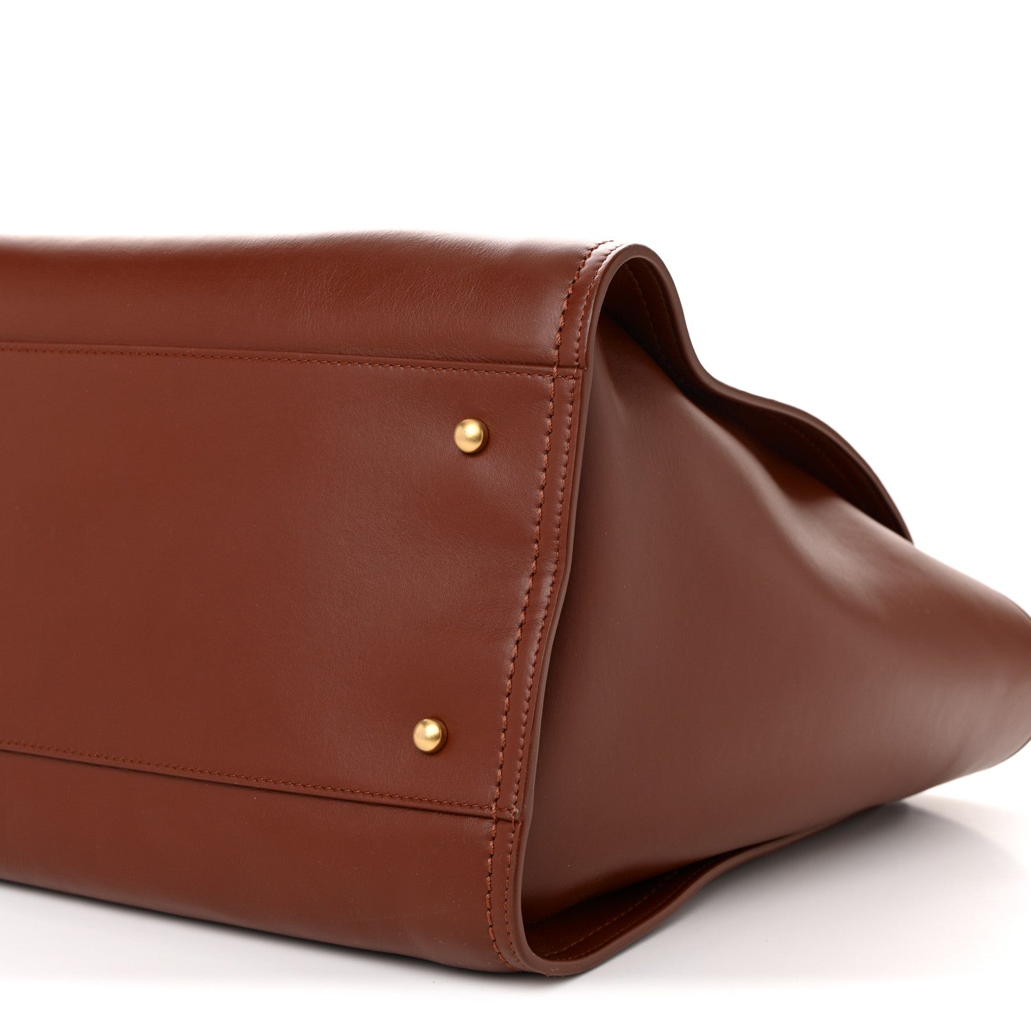 Calfskin Large Deauville Tote Brown