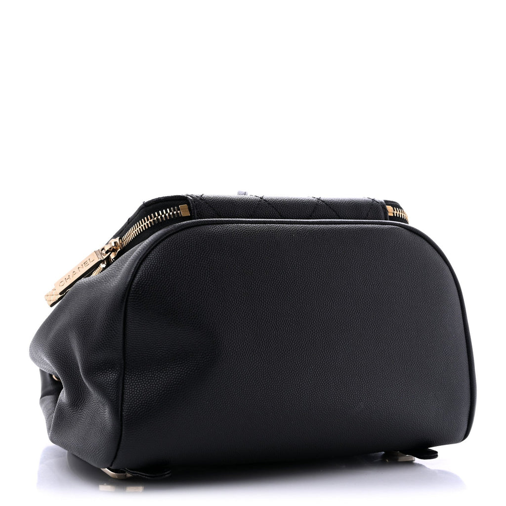 Caviar Quilted Business Affinity Backpack Black