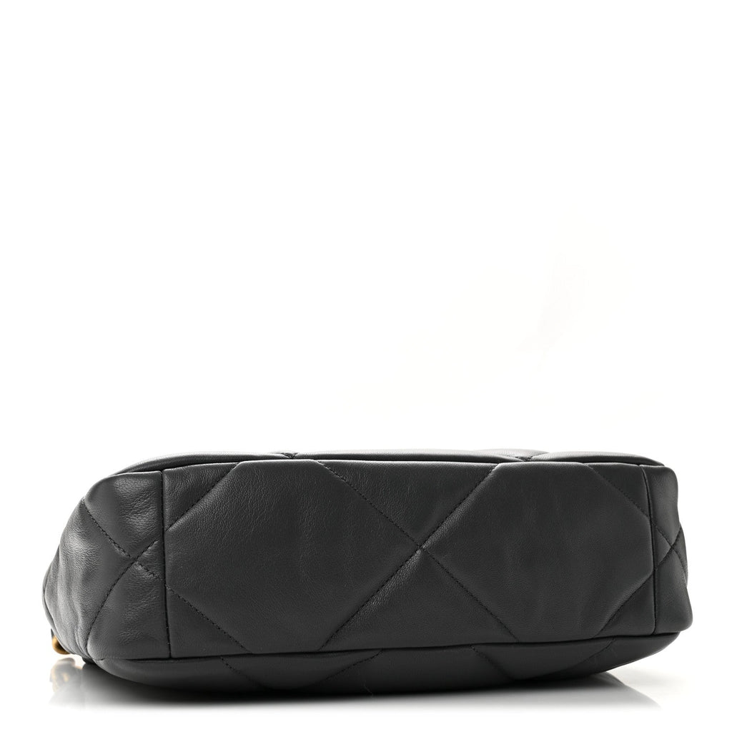 Lambskin Quilted Medium Chanel 19 Flap Dark Grey