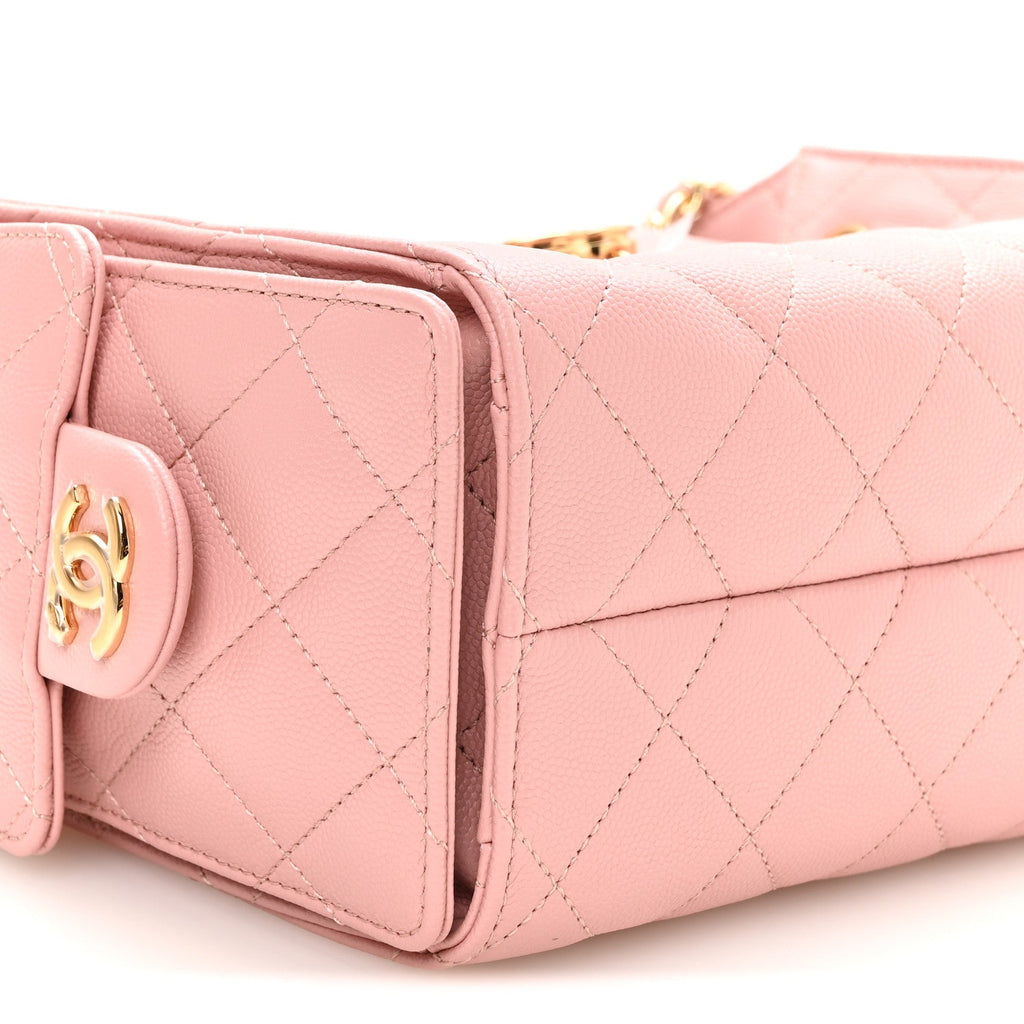 Caviar Quilted Mini Chanel 25 Handbag Pink