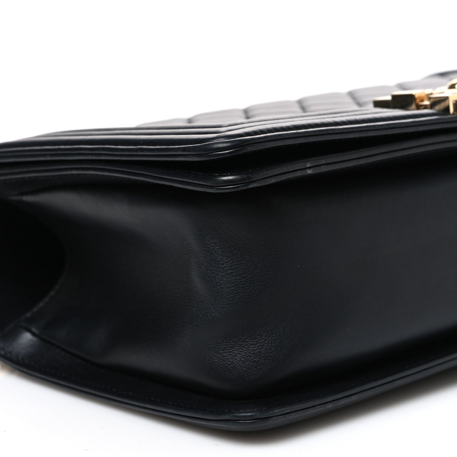 Lambskin Quilted Medium Boy Flap Black