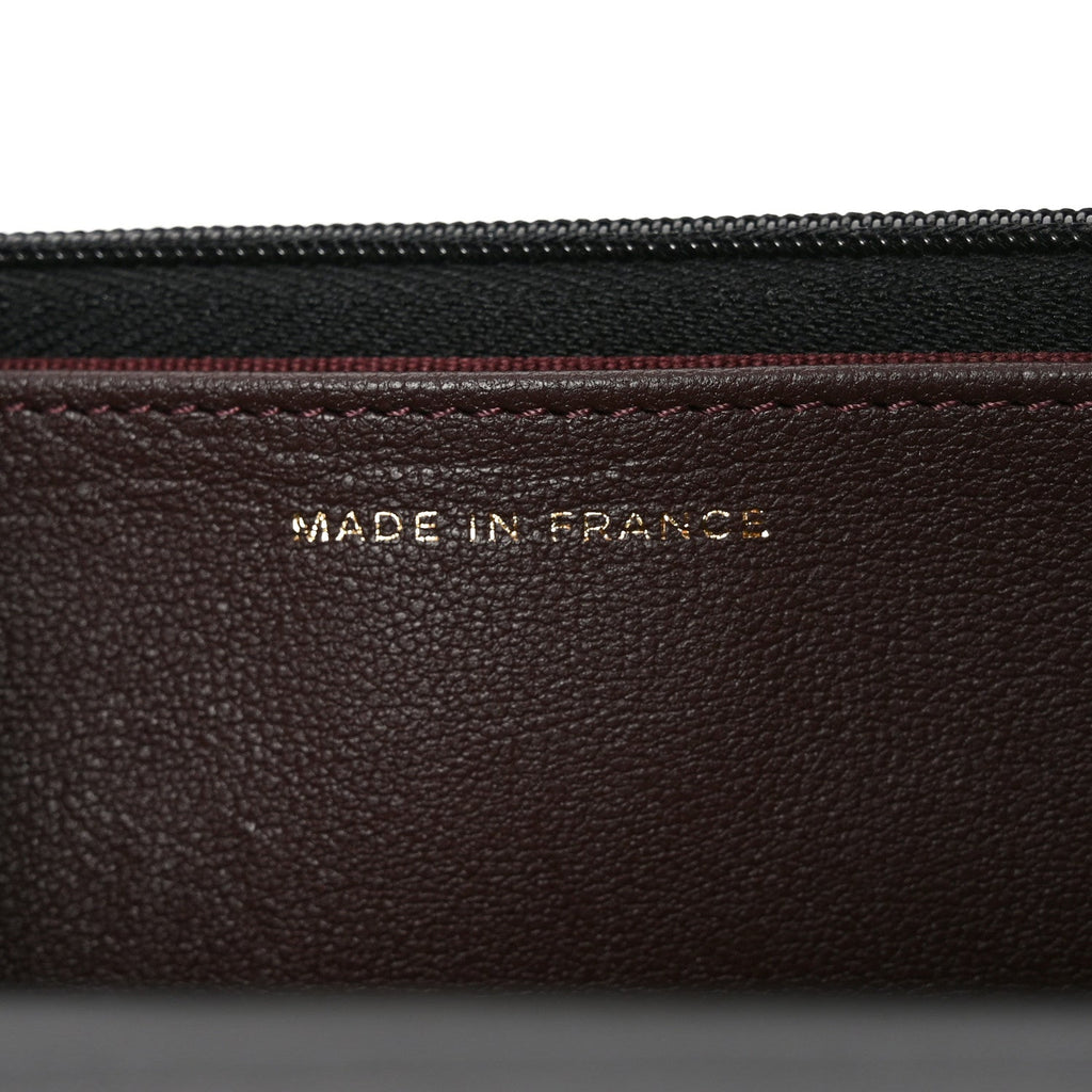 Lambskin Quilted Wallet On Chain WOC Black