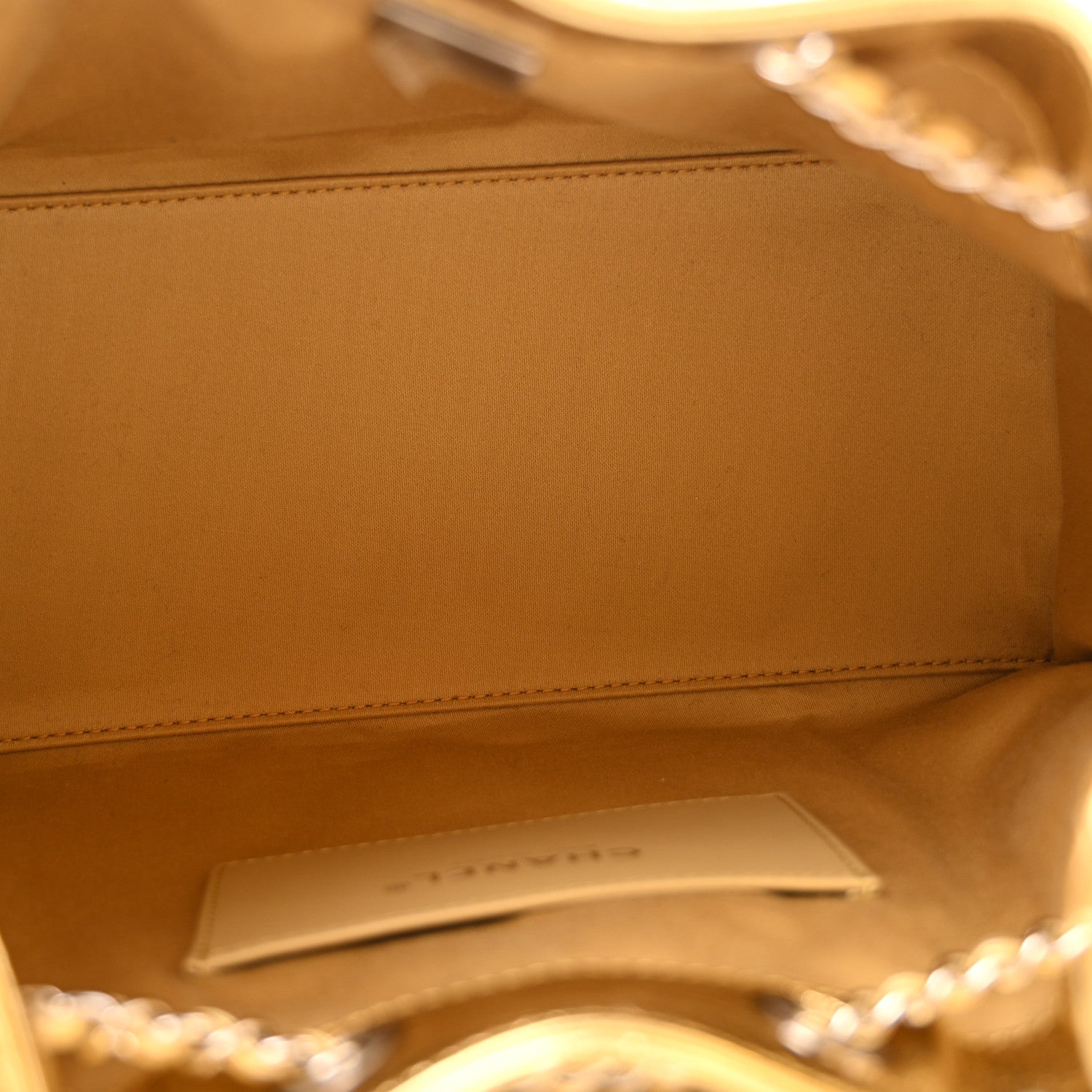 Metallic Aged Calfskin Quilted Small Chanel 25 Handbag Gold
