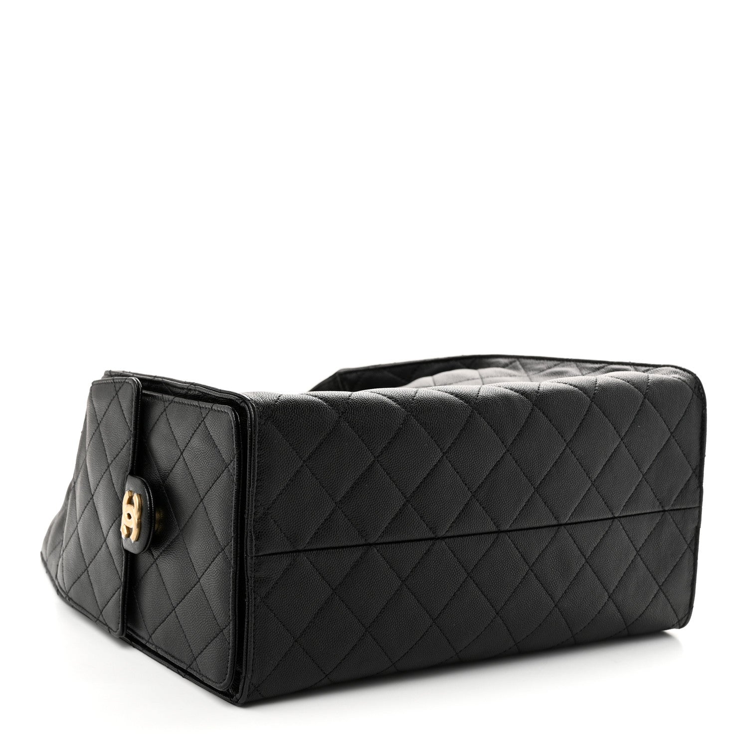 Caviar Quilted Medium Chanel 25 Handbag Black