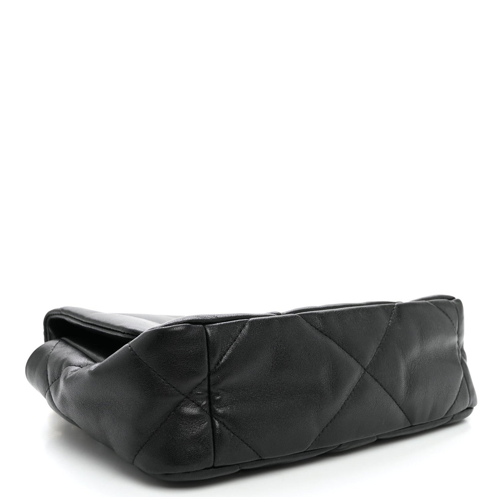 Lambskin Quilted Medium Chanel 19 Flap Black