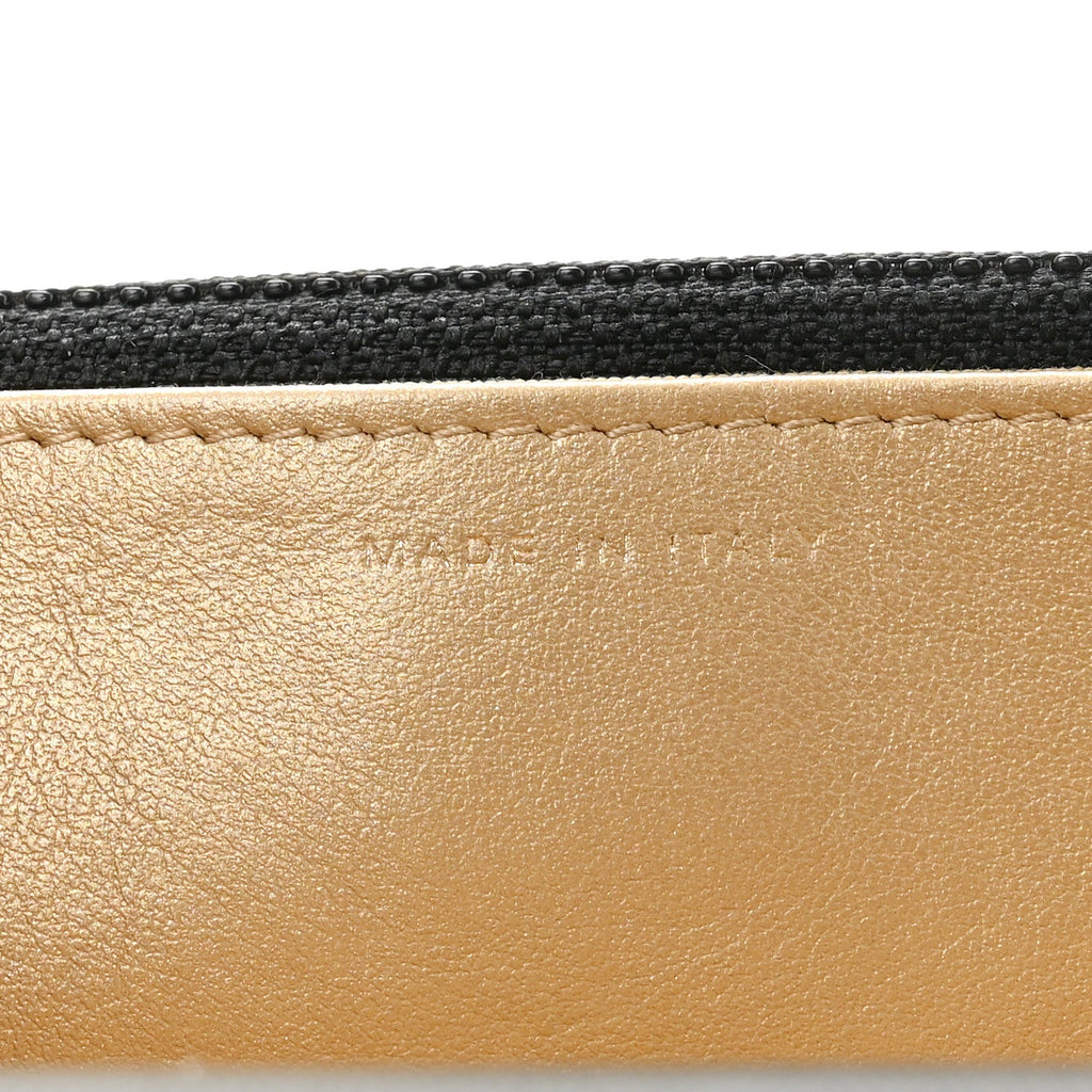 Lambskin Quilted CC Pearl Crush Wallet on Chain WOC Black