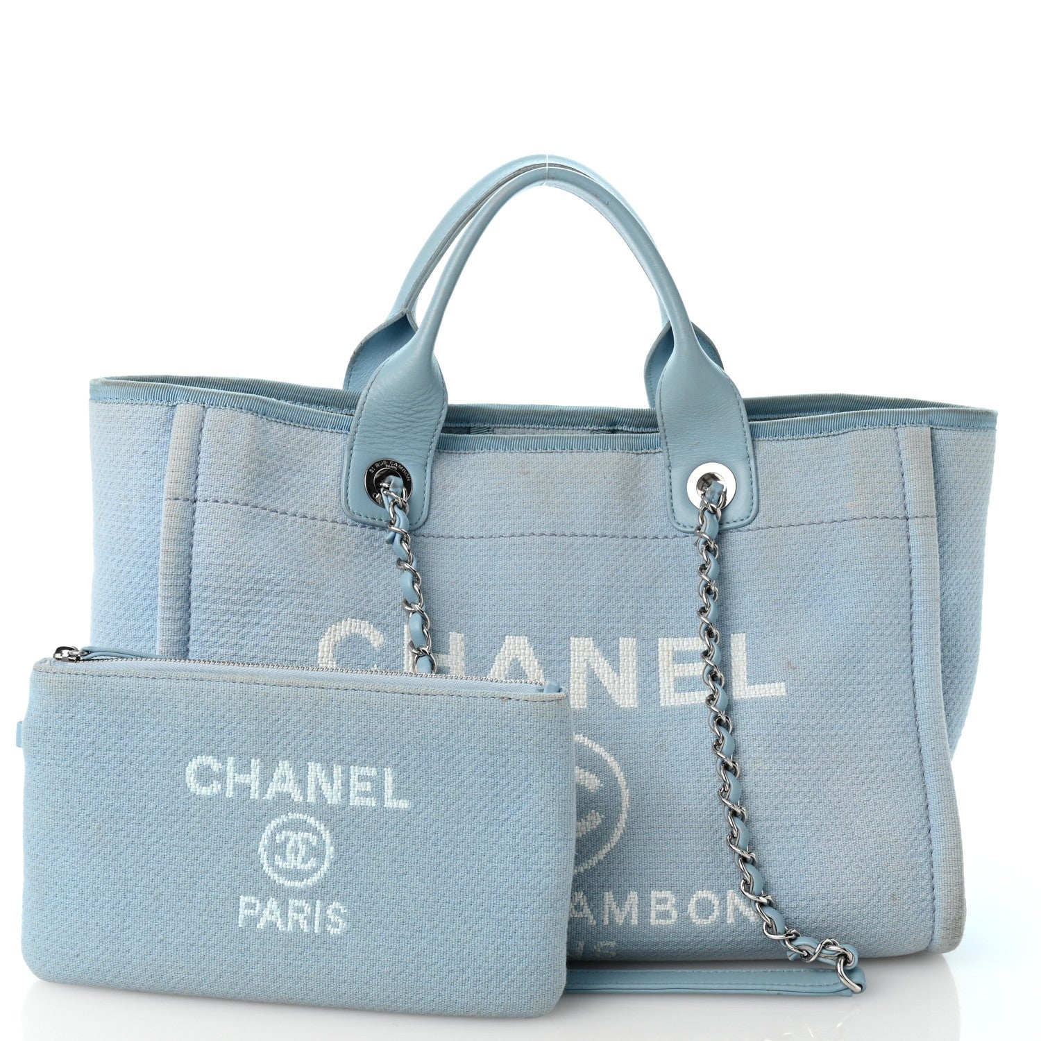 Mixed Fibers Small Deauville Tote Light Blue