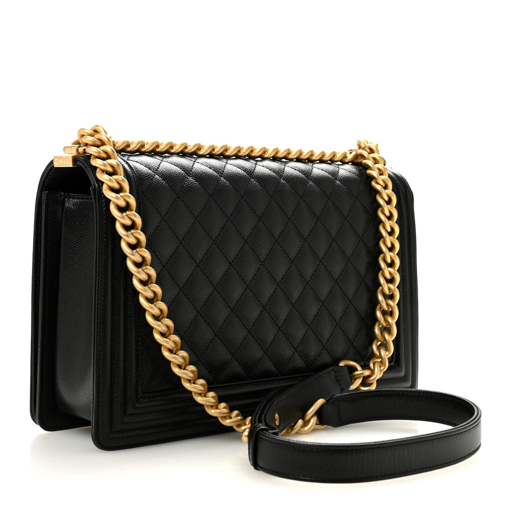 Caviar Quilted New Medium Boy Flap Black