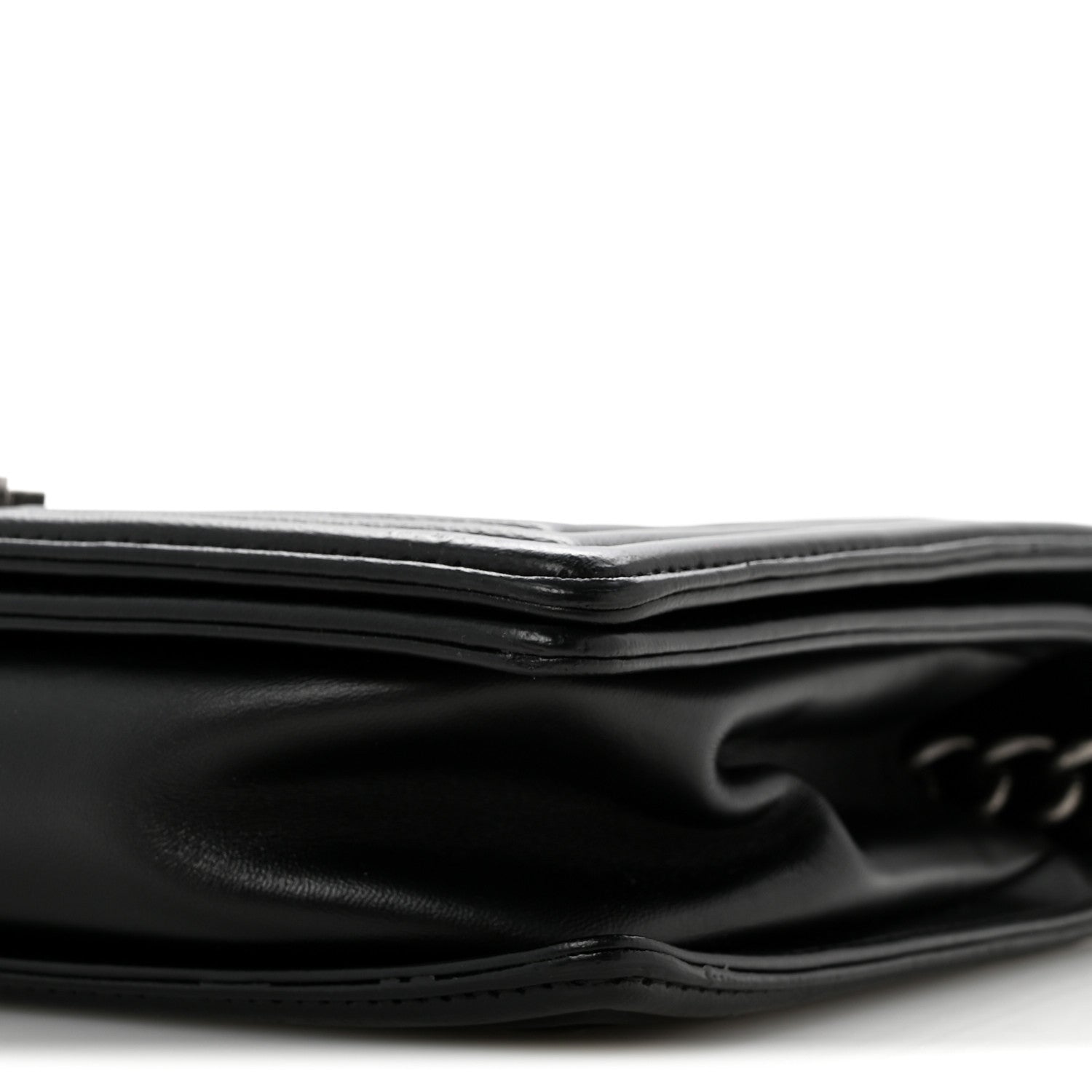 Lambskin Quilted New Medium Boy Flap Black
