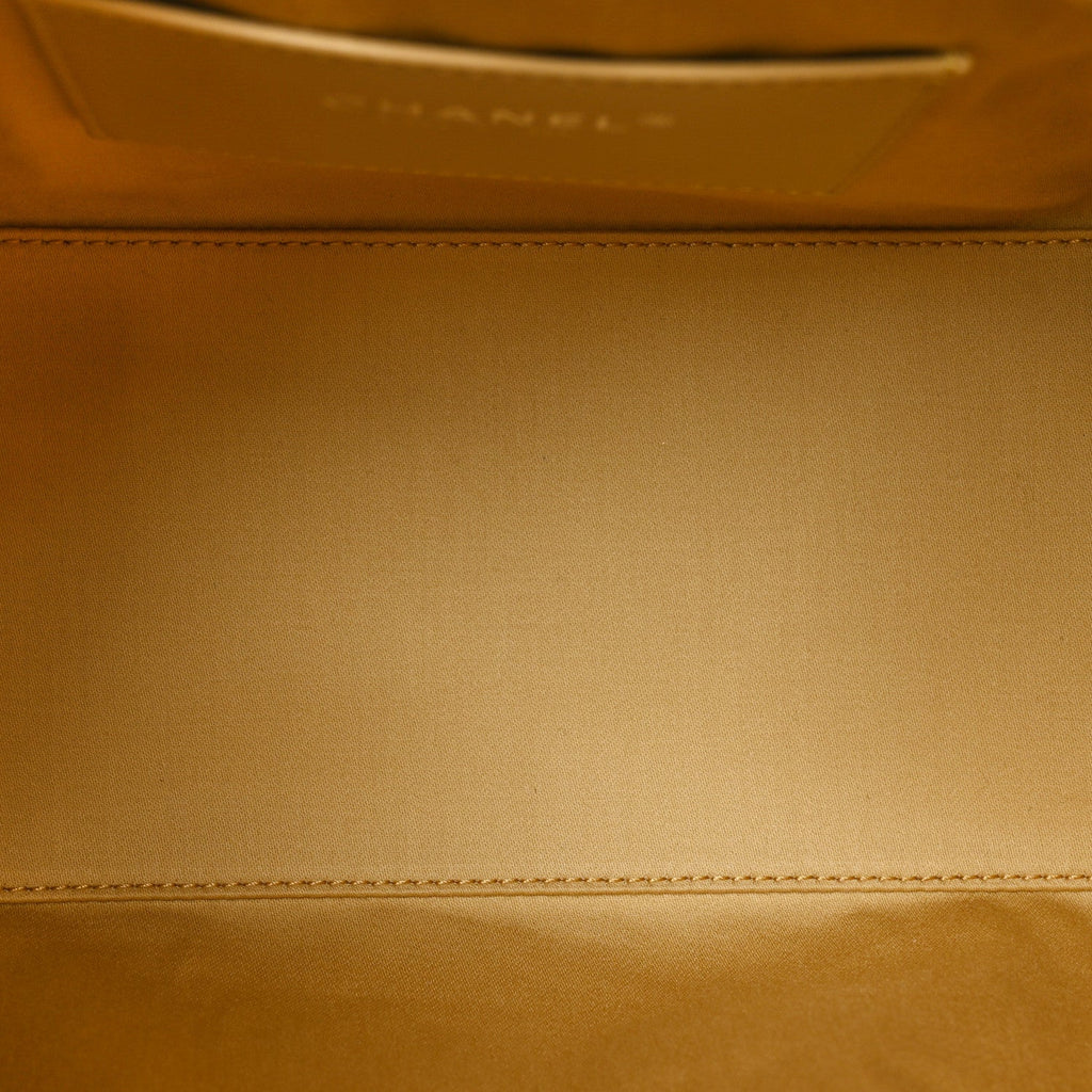 Metallic Aged Calfskin Quilted Small Chanel 25 Handbag Gold