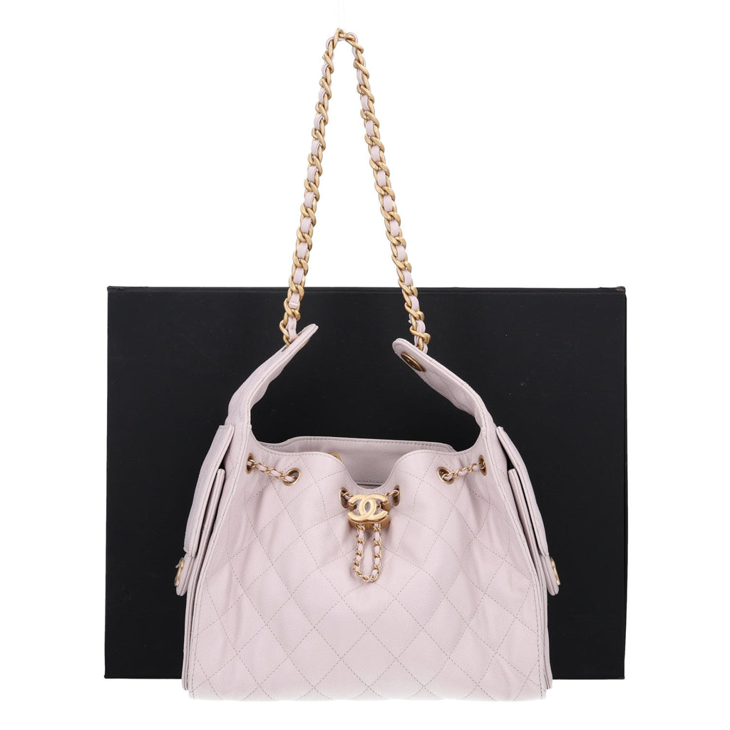 Caviar Quilted Small Chanel 25 Handbag Lilas Lilac