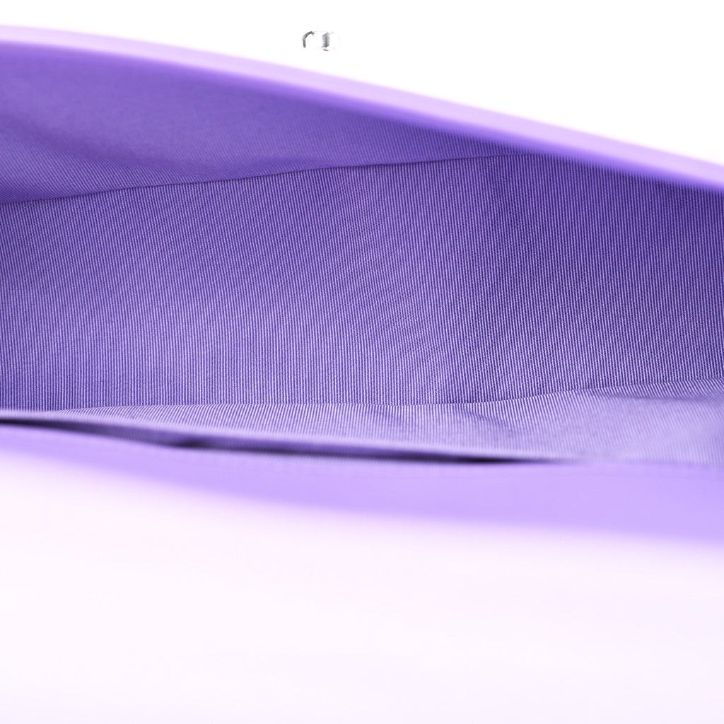 Calfskin Quilted Medium Boy Flap Purple