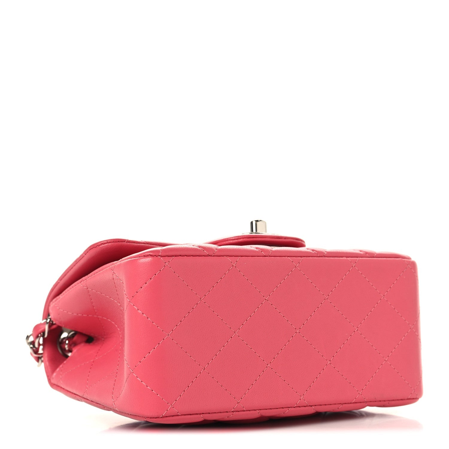 Lambskin Quilted Mini Square Flap Pink