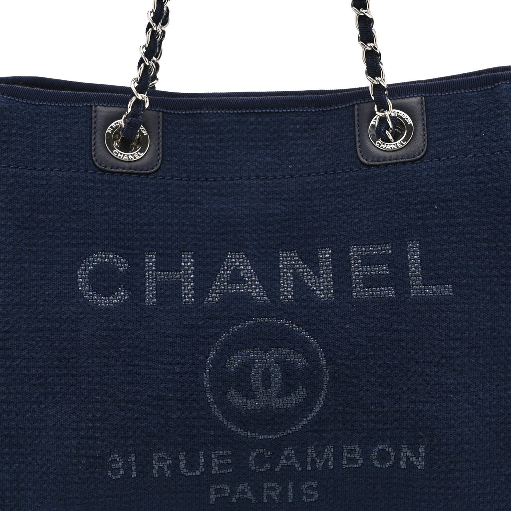 Mixed Fibers Small Deauville Tote Navy