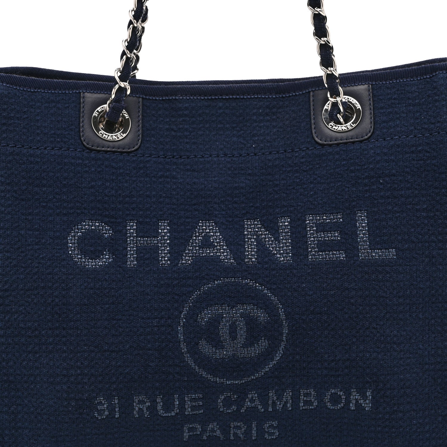 Mixed Fibers Small Deauville Tote Navy