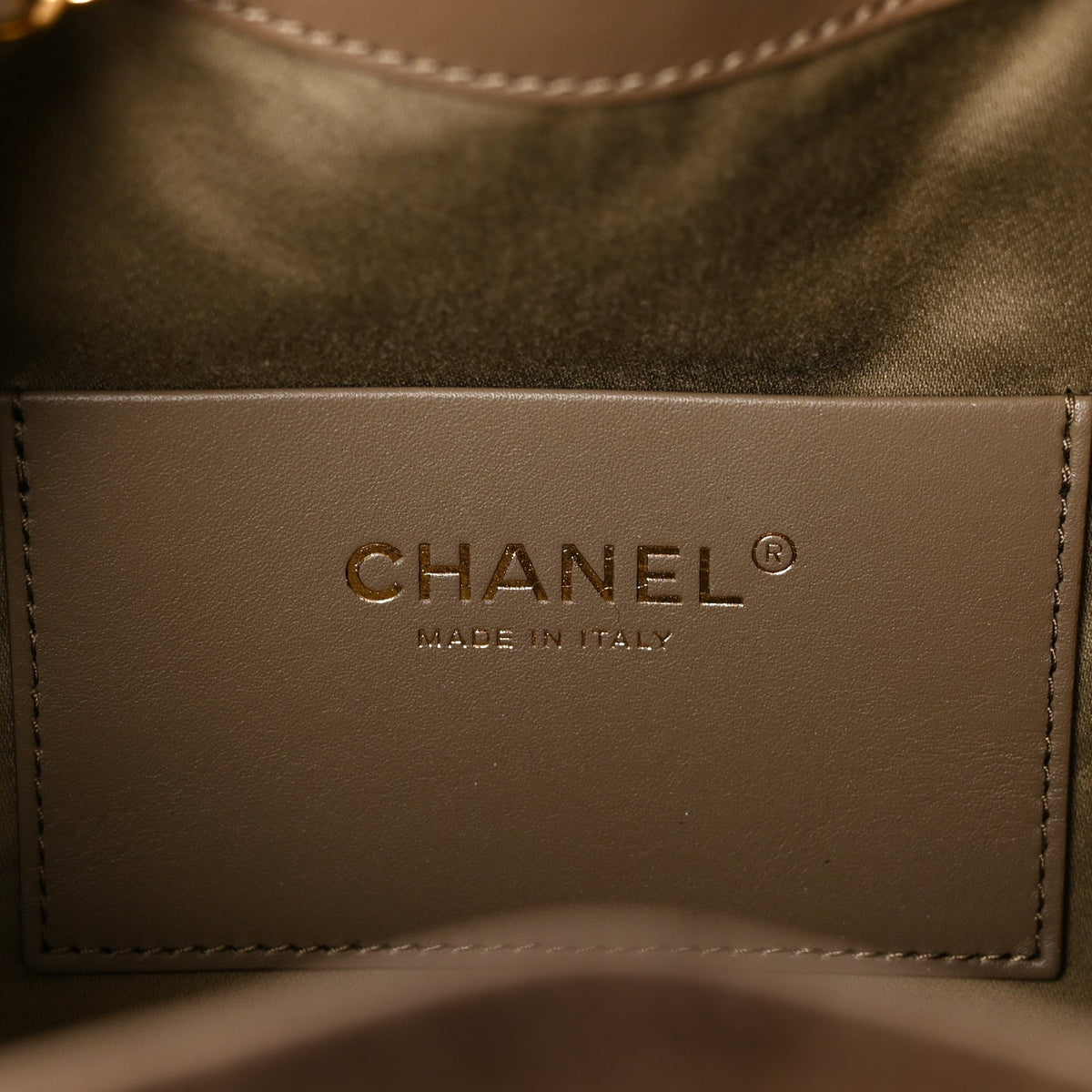Pony Hair Mini Chanel 25 Handbag Dark Khaki