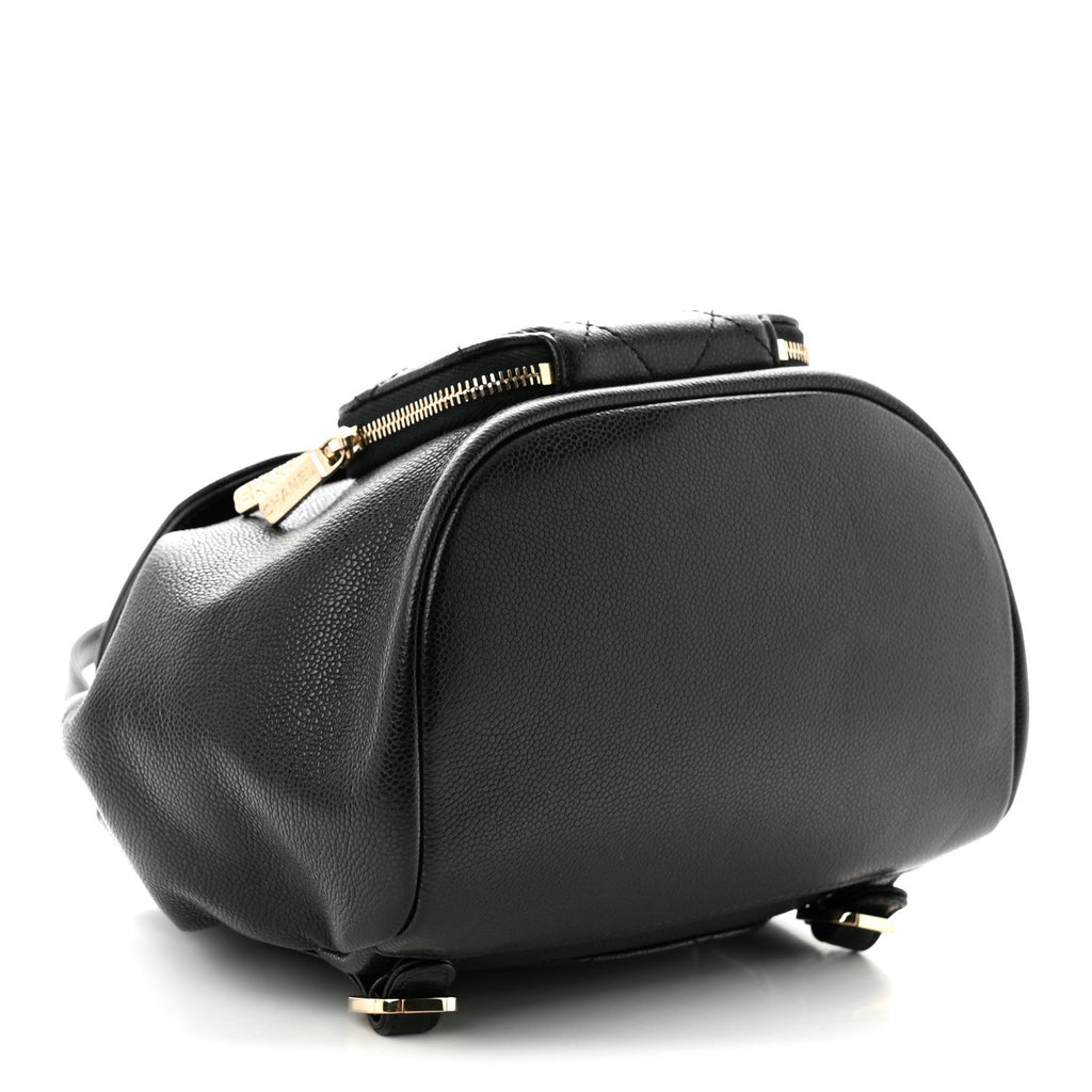 Caviar Quilted Mini Business Affinity Backpack Black