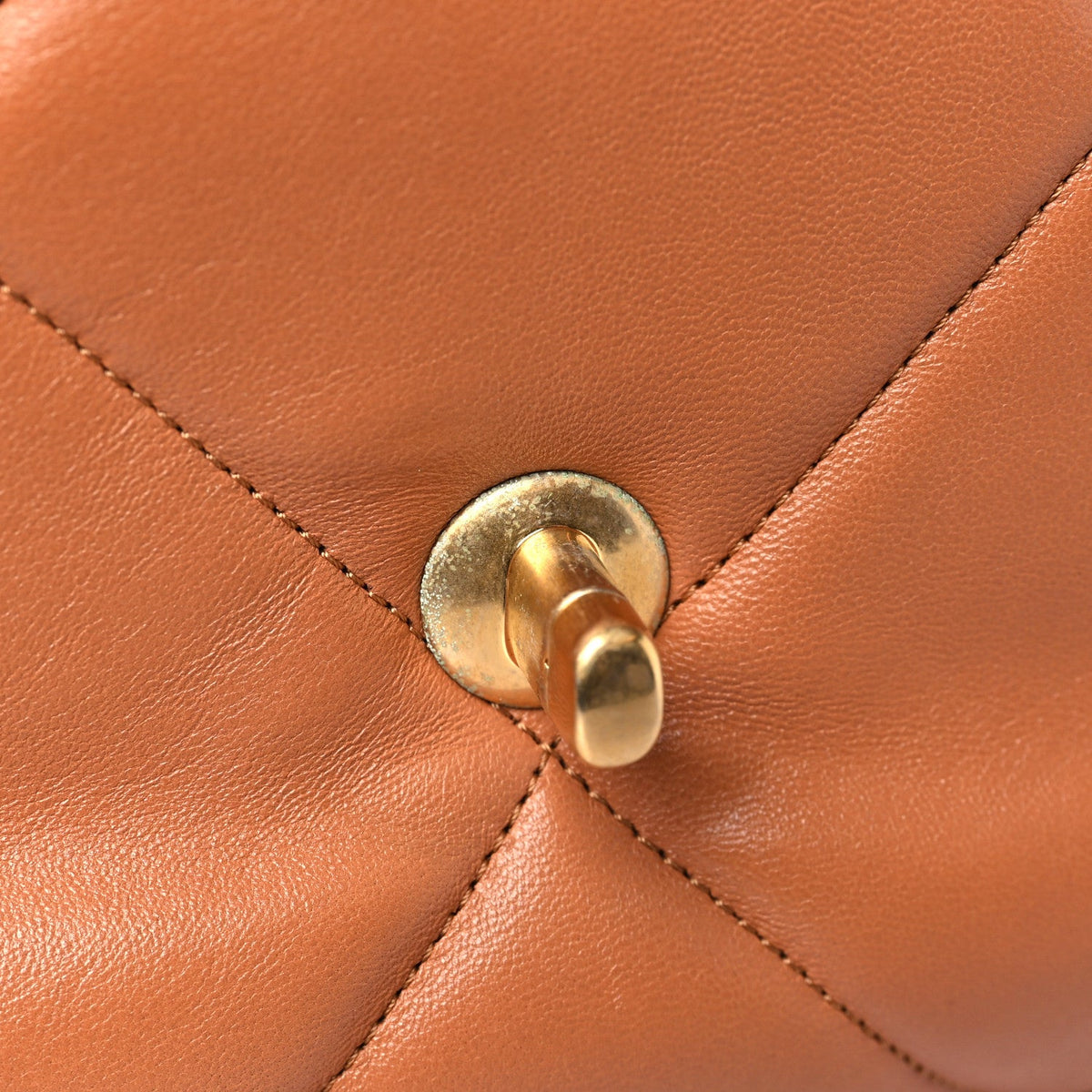 Lambskin Quilted Medium Chanel 19 Flap Brown