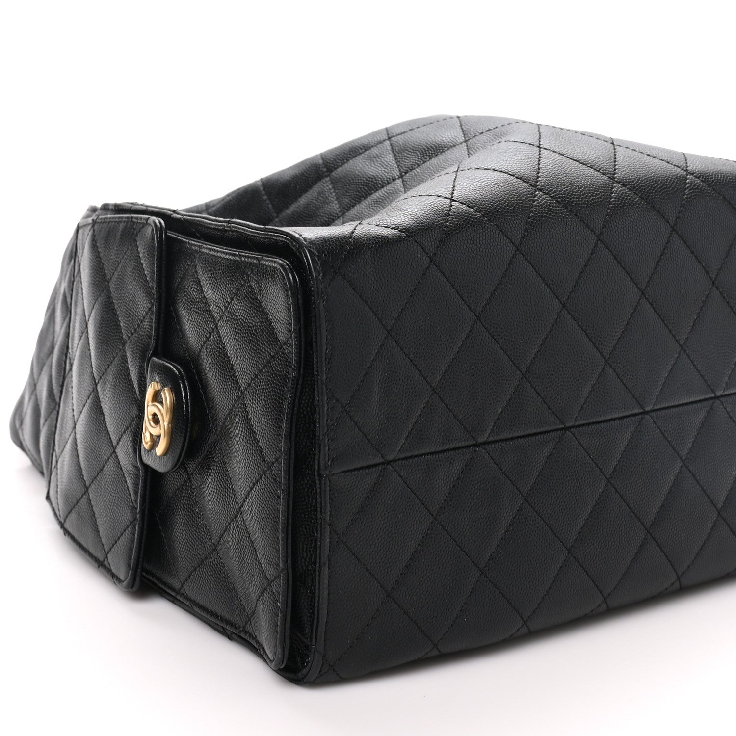 Caviar Quilted Medium Chanel 25 Handbag Black