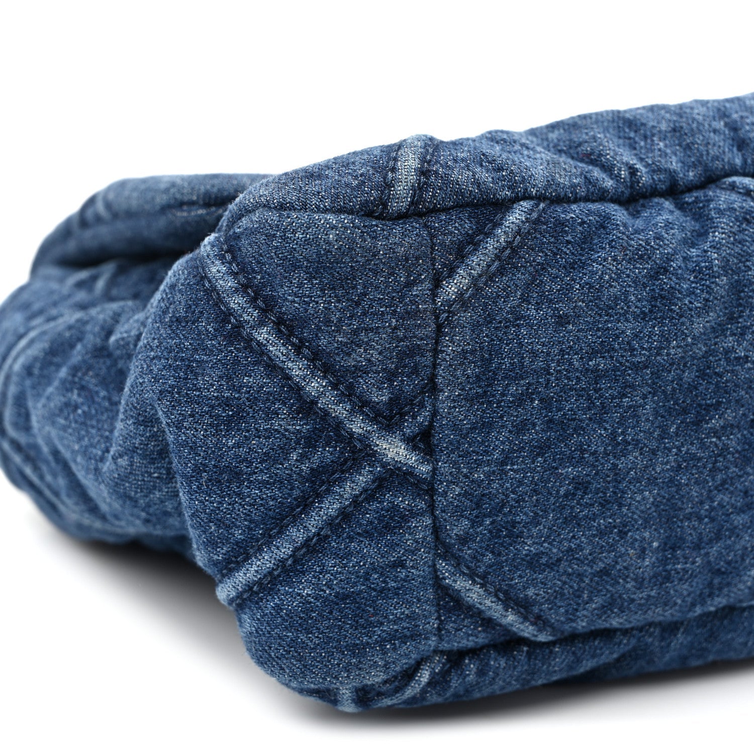 Denim Quilted Medium Chanel 19 Flap  Blue