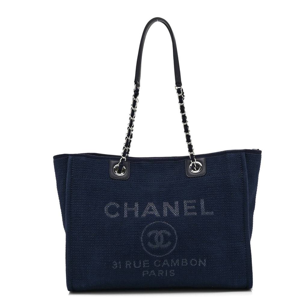 Mixed Fibers Small Deauville Tote Navy