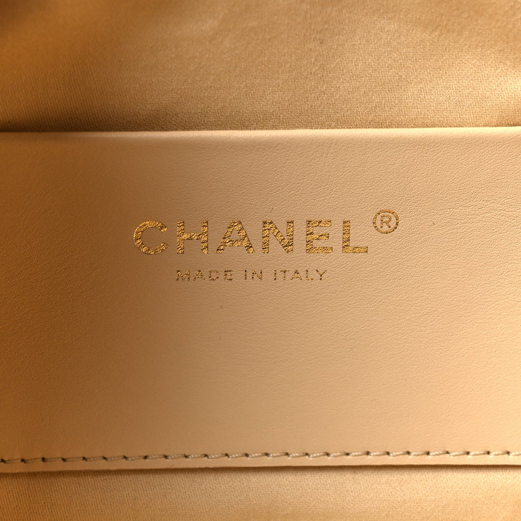 Pony Hair Mini Chanel 25 Handbag Beige Black