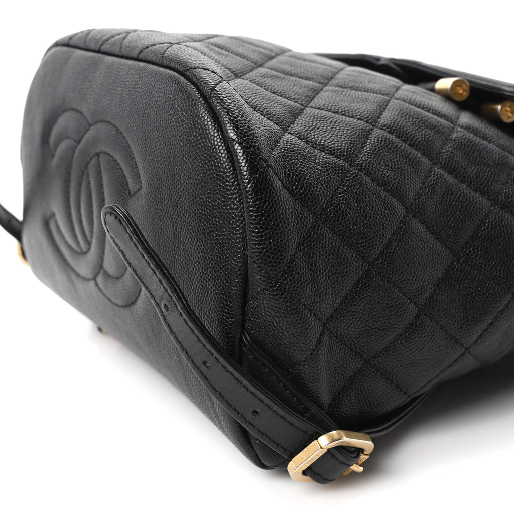 Caviar Quilted Filigree Backpack Black