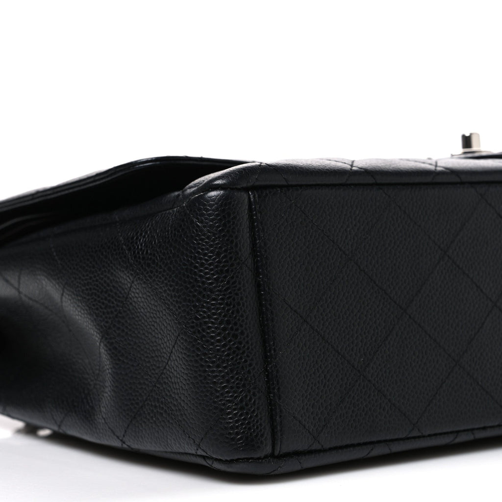 Caviar Quilted Maxi Double Flap Black