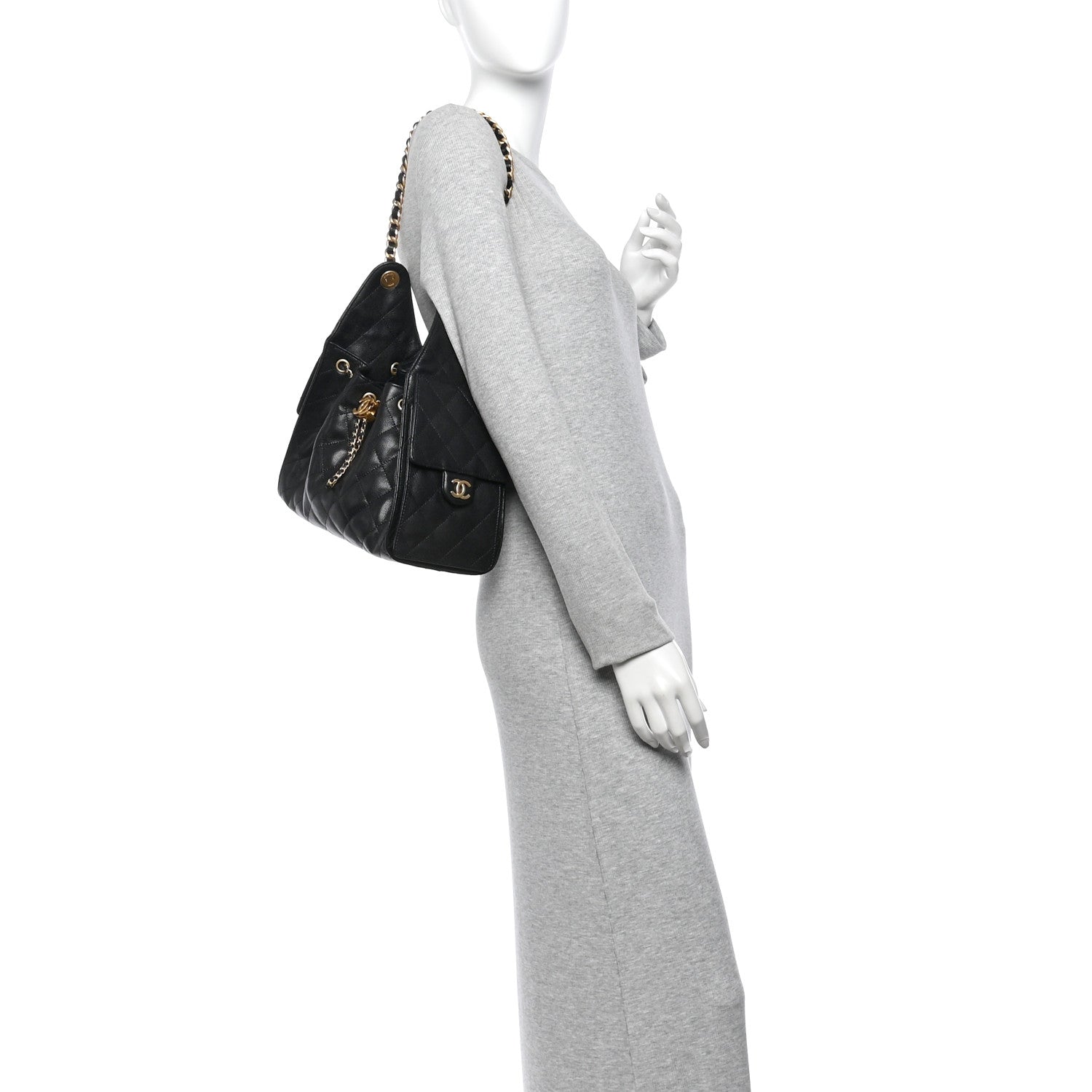 Caviar Quilted Small Chanel 25 Handbag Black