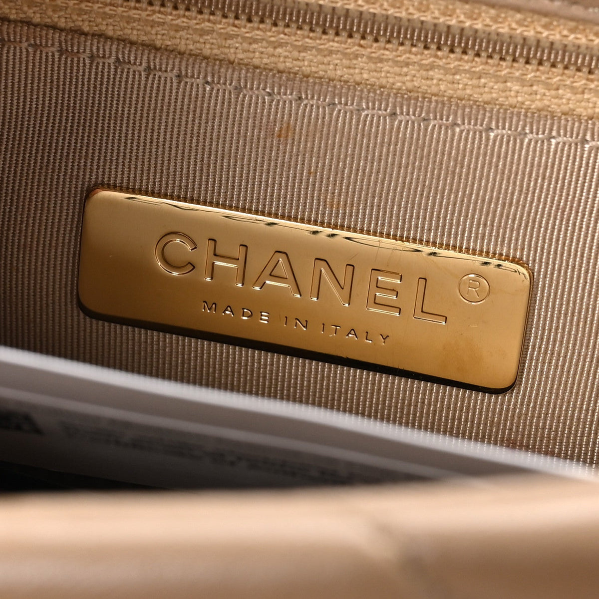 Lambskin Quilted Medium Chanel 19 Flap Dark Beige
