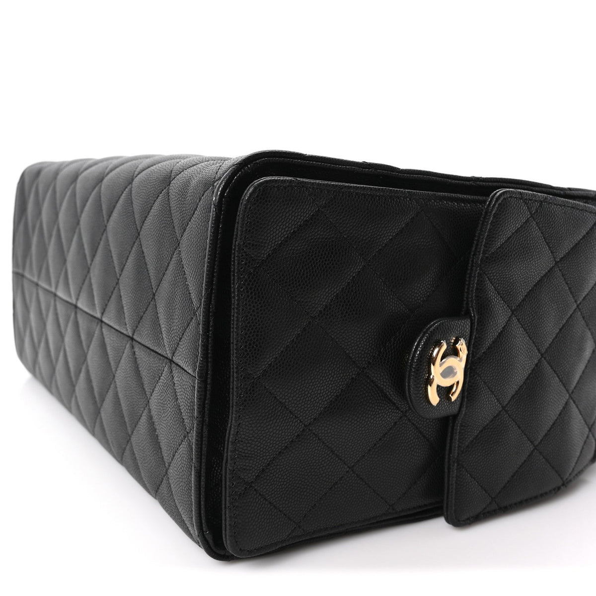 Caviar Quilted Medium Chanel 25 Handbag Black