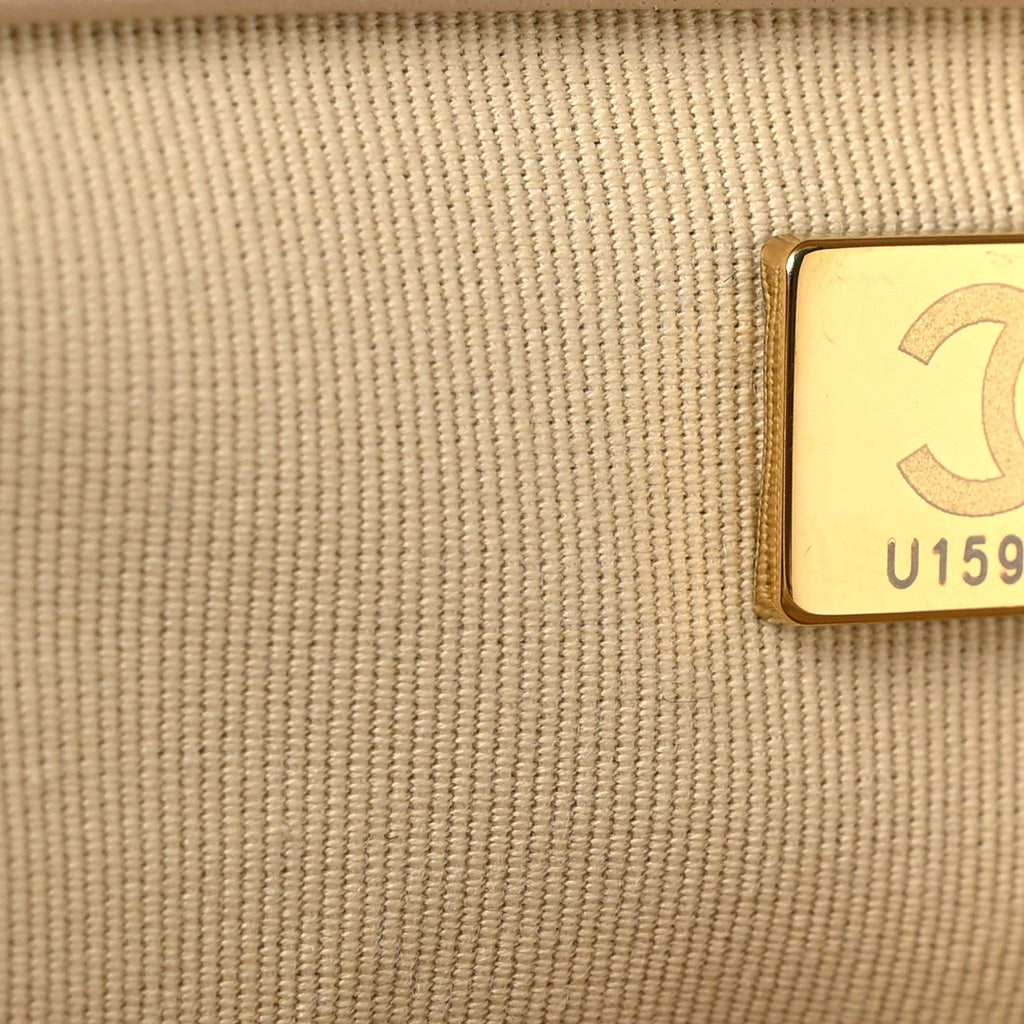 Lambskin Quilted Large Chanel 19 Flap Beige
