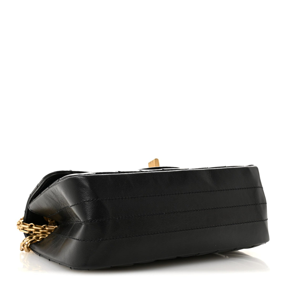 Aged Calfskin Chevron Quilted 2.55 Reissue Mini Flap Black