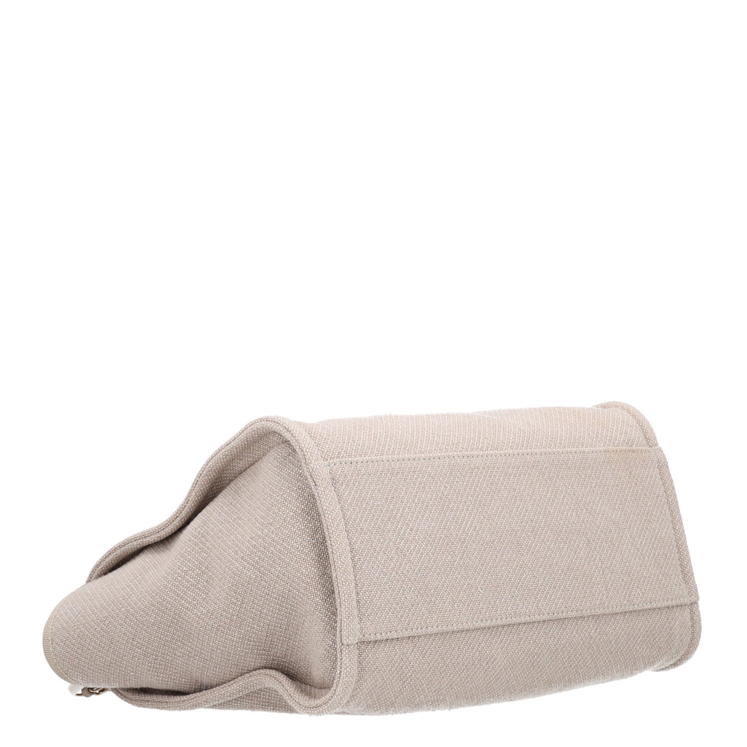 Mixed Fibers Calfskin Small Deauville Tote Grey