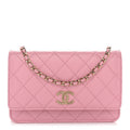 Caviar Quilted Multi Chain Wallet On Chain WOC Light Pink