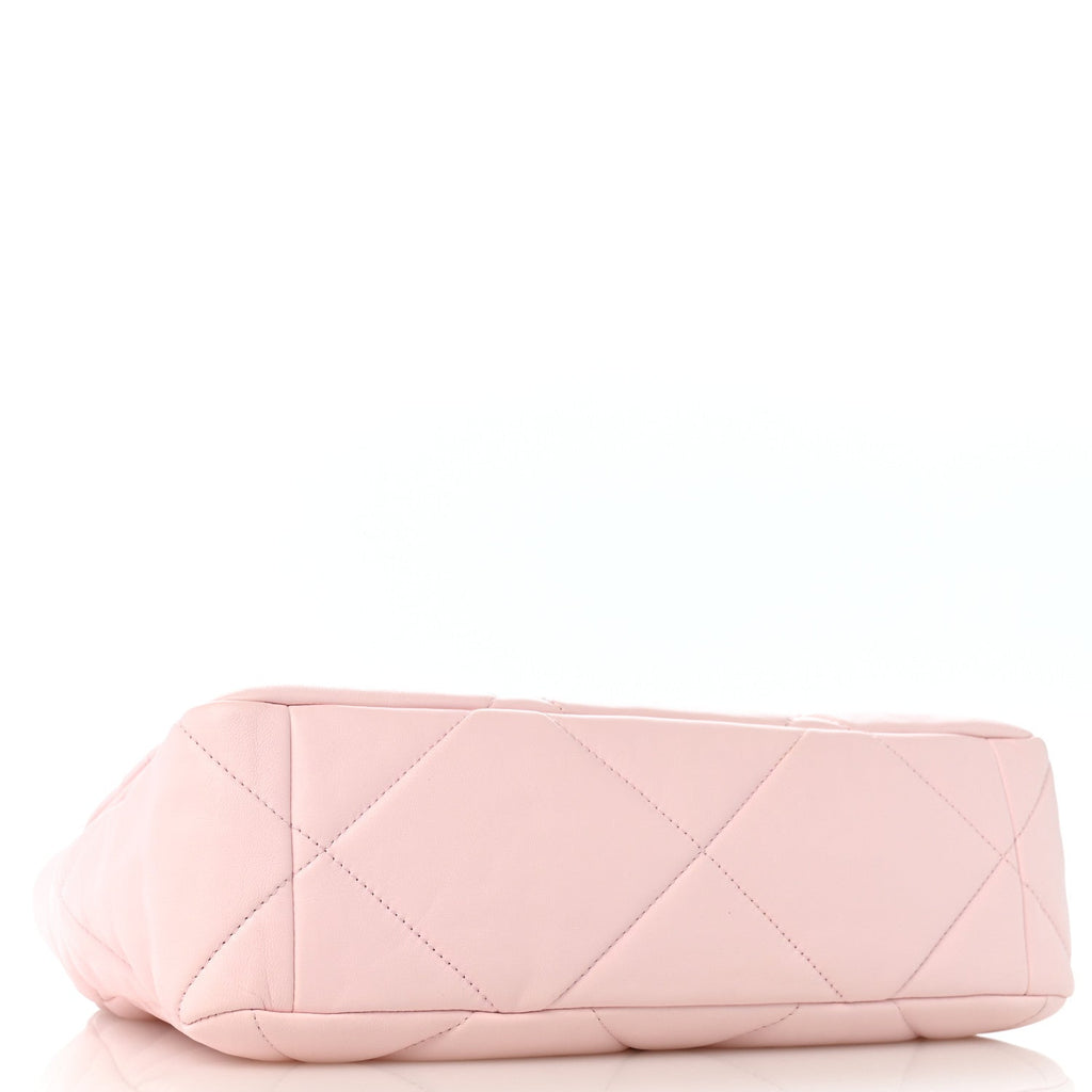 Lambskin Quilted Large Chanel 19 Flap Light Pink