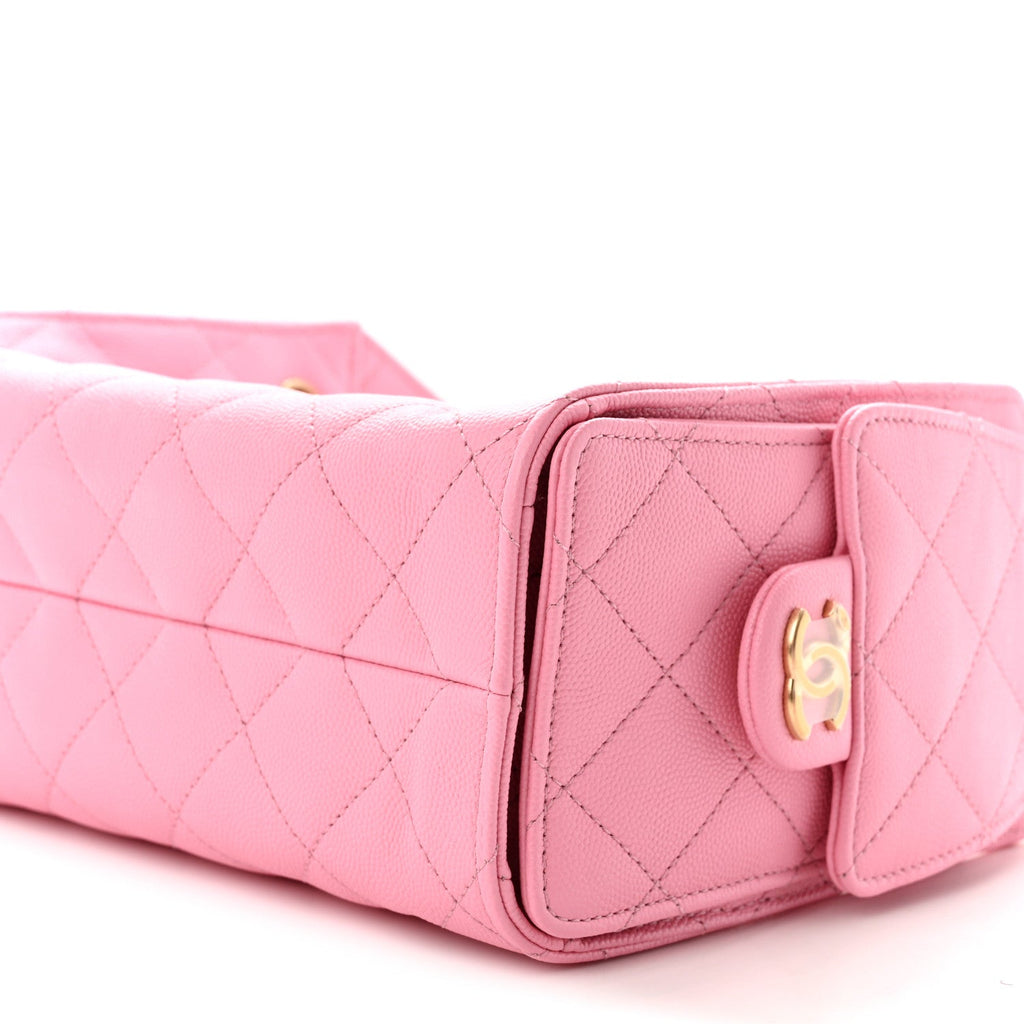 Caviar Quilted Mini Chanel 25 Handbag Pink