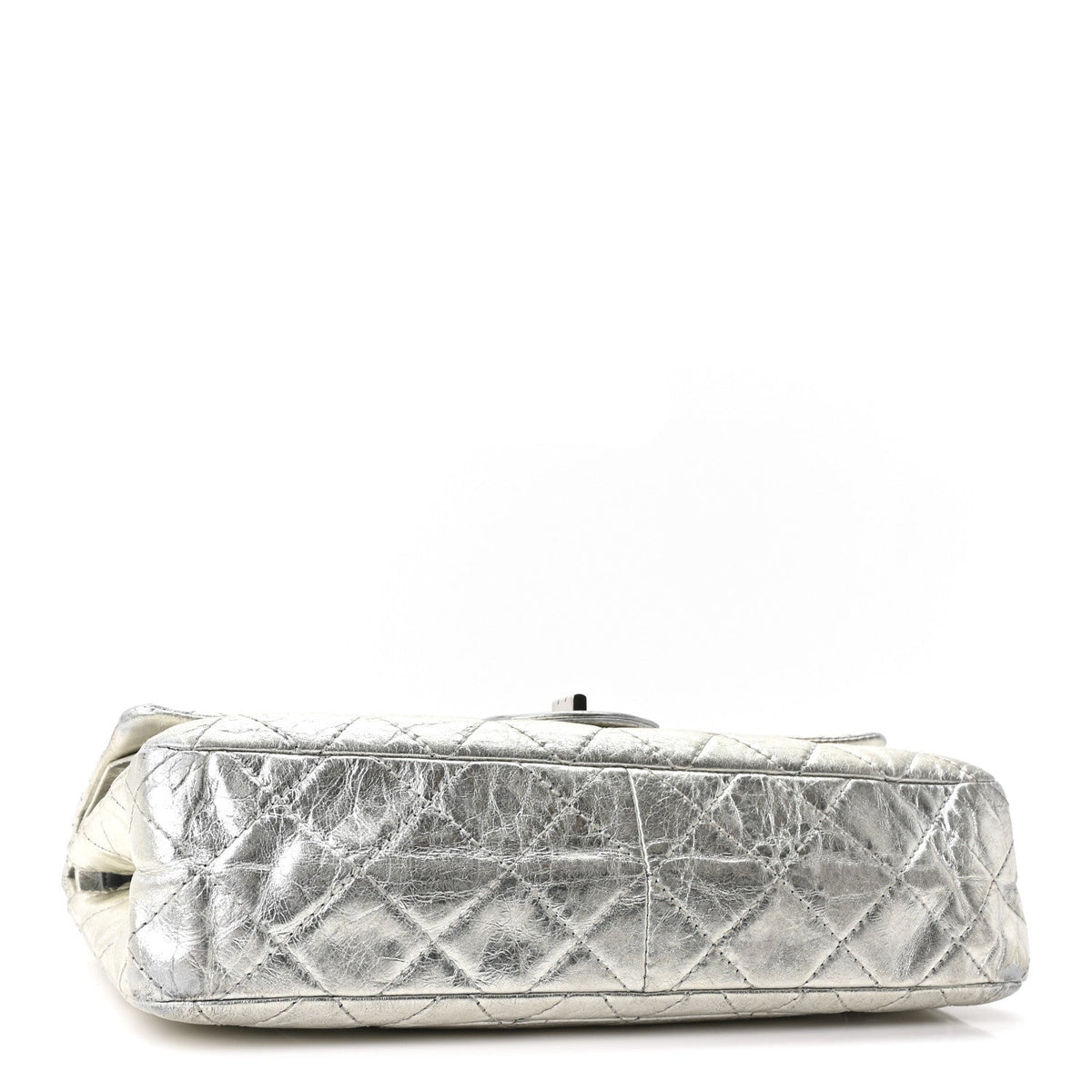 Metallic Aged Calfskin Quilted 2.55 Reissue 227 Flap Silver