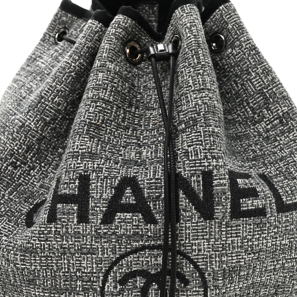 Canvas Large Deauville Backpack Charcoal
